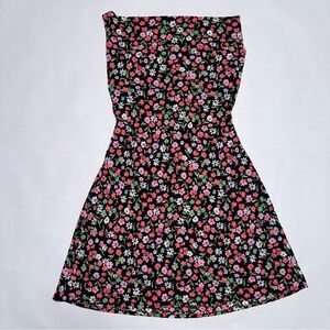 Princess Polly Celena Mini Dress Black w pink white Floral US 4/ AU 8
